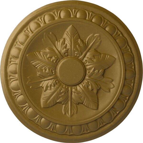 Ekena Millwork Exeter Ceiling Medallion (Fits Canopies up to 3 1/8"), Hand-Painted Gold, 17 3/4"OD x 1 1/8"P CM17EXGLS - main